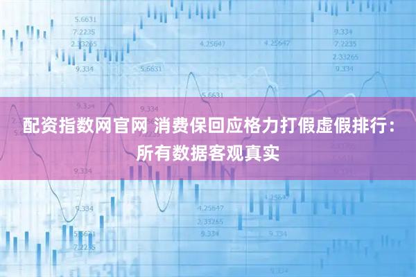 配资指数网官网 消费保回应格力打假虚假排行：所有数据客观真实