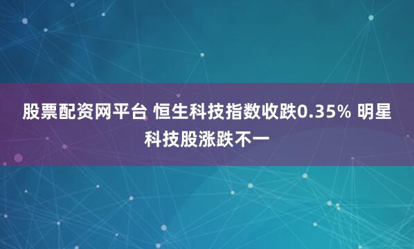 股票配资网平台 恒生科技指数收跌0.35% 明星科技股涨跌不一